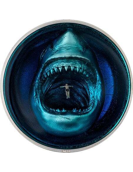 Palau 2024 10$ THALASSOPHOBIA Phobias Shark 2 Oz silver coin