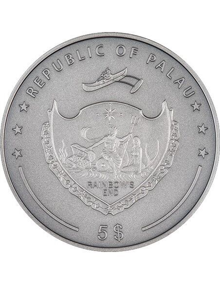 Palau 2024 5$ POKER CARD GUARD 1 Oz silver coin