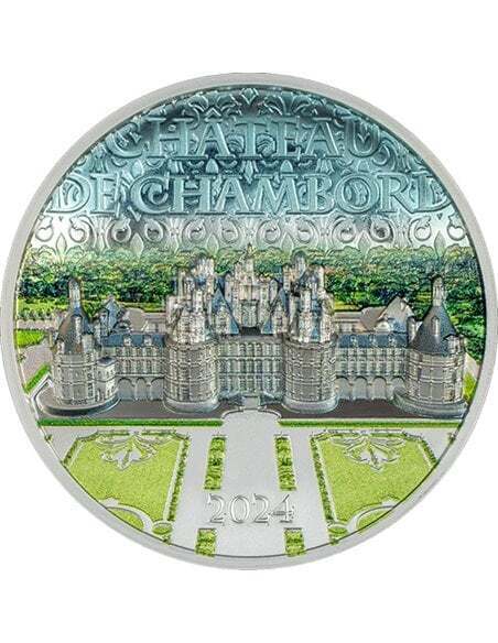 Cook Islands 2024 10$ CHATEAU DE CHAMBORD 2 Oz silver coin