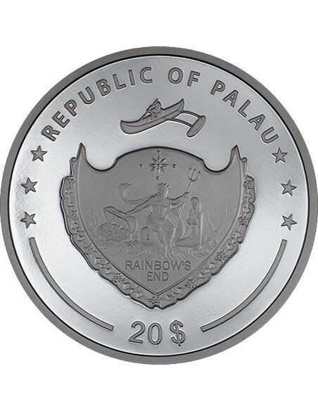 Palau 2024 20$ OUT OF THE DARK 3 Oz silver coin