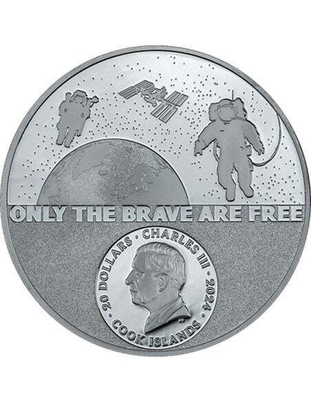 Cook Islands 2024 20$ ASTRONAUT Real Heroes 3 Oz silver coin