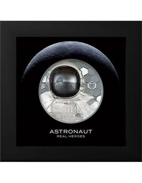 Cook Islands 2024 20$ ASTRONAUT Real Heroes 3 Oz silver coin