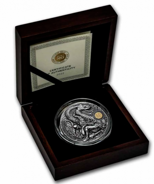 Niue 2022 5$ SHAOLIN SNAKE 2 Oz silver coin