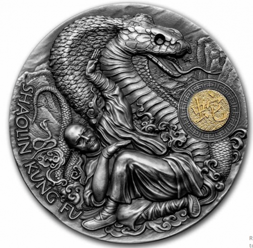 Niue 2022 5$ SHAOLIN SNAKE 2 Oz silver coin