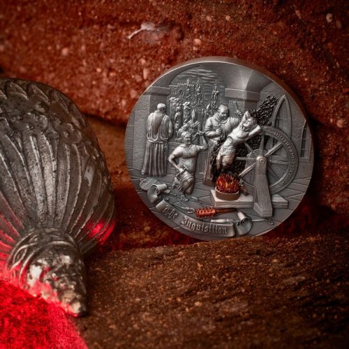 Niue 2023 5$ INQUISITION Mistakes of Mankind 2 Oz silver coin