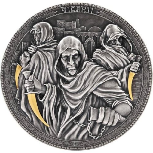 Niue 2022 5$ SICARII Assassins 2 Oz Antique Finish silver coin