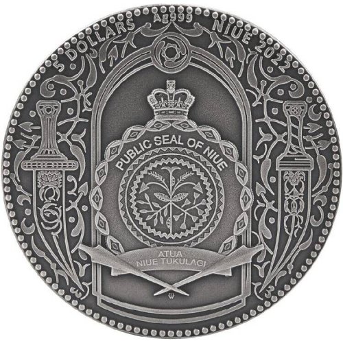 Niue 2022 5$ SICARII Assassins 2 Oz Antique Finish silver coin