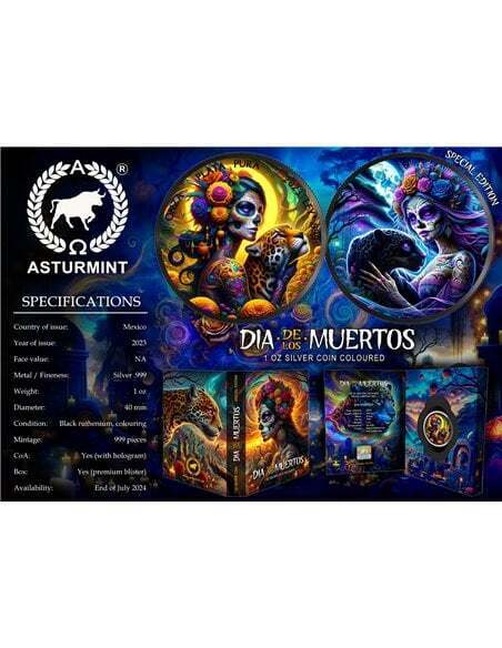 Mexico 2023 1 Onza DIA DE LOS MUERTOS Special Edition 1 Oz silver coin