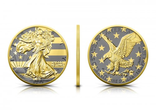 USA 2024 1$ American Eagle - Golden Ring 1 oz silver coin