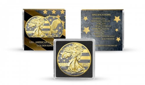 USA 2024 1$ American Eagle - Golden Ring 1 oz silver coin