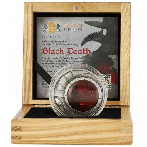 Niue 2023 5$ BLACK DEATH Human Tragedies 2 Oz silver coin