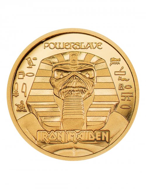 Cook Island 2024 5$ POWERSLAVE Iron Maiden gold coin