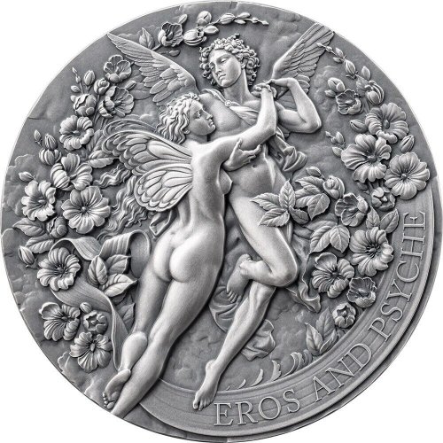 Cameroon 2024 2000 Francs EROS AND PSYCHE Celestial Beauty 2 Oz silver coin