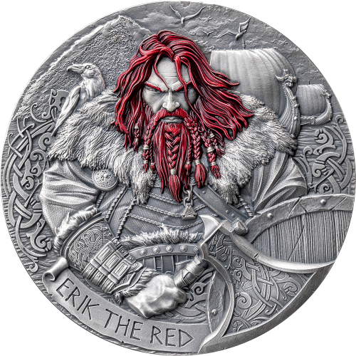 Cameroon 2024 2000 Francs ERIK THE RED Way to Valhalla 2 Oz silver coin