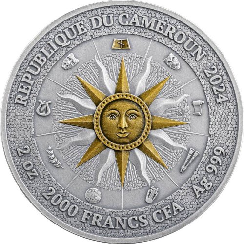 Cameroon 2024 2000 Francs CALLIOPE The Nine Muses 2 Oz silver coin