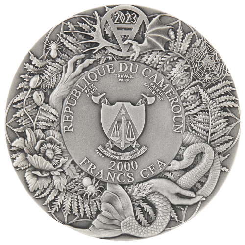 Cameroon 2023 2000 Francs ALKONOST Slavic Bestiary 3 Oz silver coin