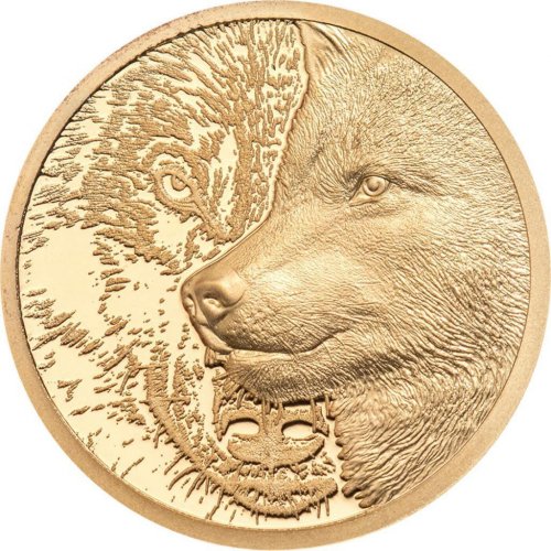 Mongolia 2021 1000 Togrog - Mystic Wolf Gold -1/10 oz Gold coin