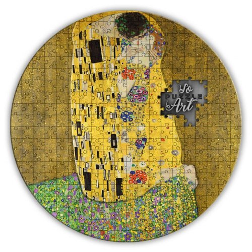 Cameroon 2019 so Puzzle Art - Gustav Klimt - The Kiss 3 Oz silver coin