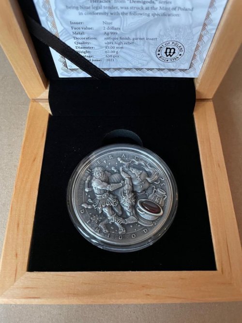 Niue 2021 2$ Heracles Demigods 2 Oz silver coin