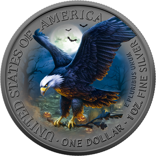 USA 2024 1$ American Eagle - Halloween Ghost Night 1 oz silver coin