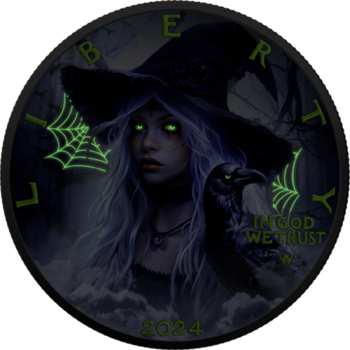 USA 2024 1$ American Eagle - Halloween Witch Spells 1 oz silver coin