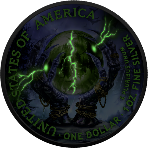 USA 2024 1$ American Eagle - Halloween Witch Spells 1 oz silver coin