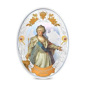 Niue 2014 $5 Russian Emperors - Catherine the Great - 2Oz silver coin