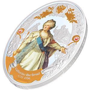 Niue 2014 $5 Russian Emperors - Catherine the Great - 2Oz silver coin