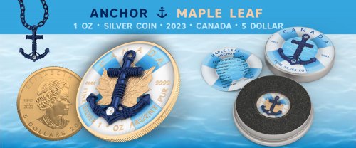 Canada 2023 5$ Maple Leaf - Anchor - 1 Oz silver coin