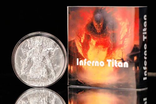 Cameroon 2024 UNLEASH THE FIERY POWER OF INFERNO TITAN 2 Oz silver coin