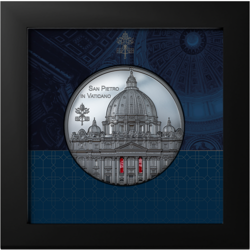 Palau 2022 25$ SAN PIETRO IN VATICANO Tiffany Art Metropolis 5 Oz silver coin