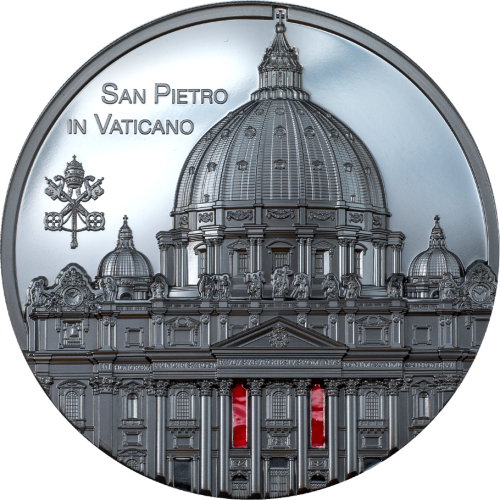 Palau 2022 25$ SAN PIETRO IN VATICANO Tiffany Art Metropolis 5 Oz silver coin