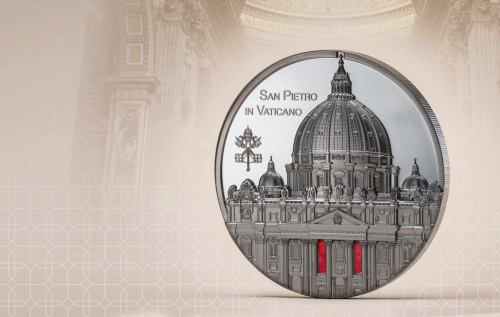 Palau 2022 25$ SAN PIETRO IN VATICANO Tiffany Art Metropolis 5 Oz silver coin