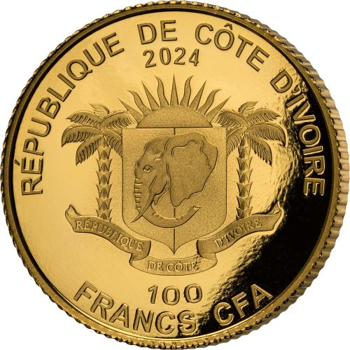 Ivory Coast 2024 100 Francs OWL Edition Signature d'Or Set 2x1g gold coins