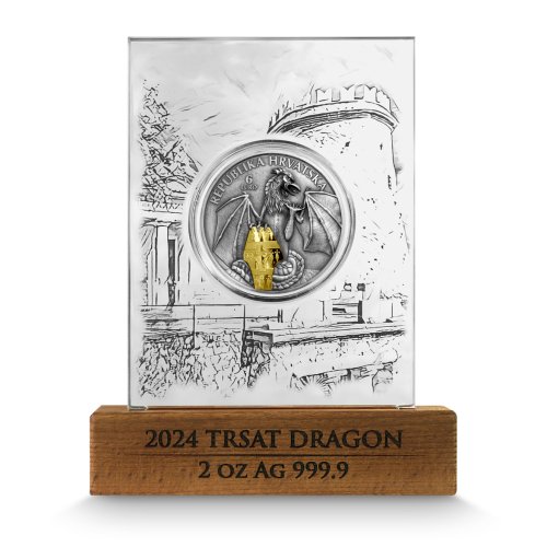 Croatia 2024 6euro TRSAT DRAGON 2 Oz silver coin