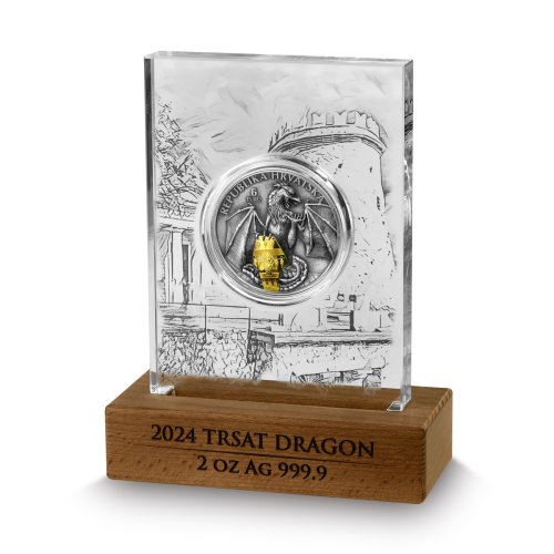 Croatia 2024 6euro TRSAT DRAGON 2 Oz silver coin