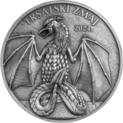 Croatia 2024 6euro TRSAT DRAGON 2 Oz silver coin