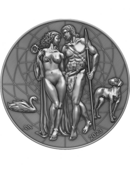 Cameroon 2023 2000 Francs APHRODITE AND ADONIS Myth 2 Oz Silver Coin