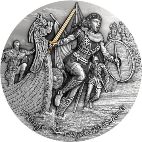 Niue 2021 5$ FREYDIS EIRIKSDOTTIR Vikings 2 Oz silver coin
