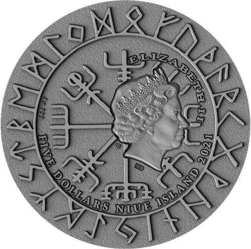 Niue 2021 5$ FREYDIS EIRIKSDOTTIR Vikings 2 Oz silver coin