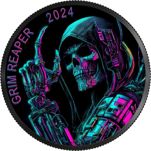 Canada 2024 5$ Grim Reaper Cyberpunk 1 Oz silver coin