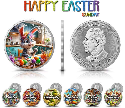 Canada 2025 5$ Happy Easter Monday 1 Oz silver coin