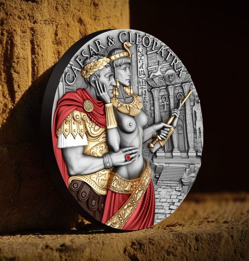 Cameroon 2024 CAESAR AND CLEOPATRA The Power of Love 2 Oz silver coin