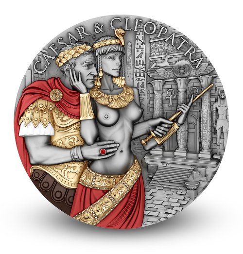 Cameroon 2024 CAESAR AND CLEOPATRA The Power of Love 2 Oz silver coin