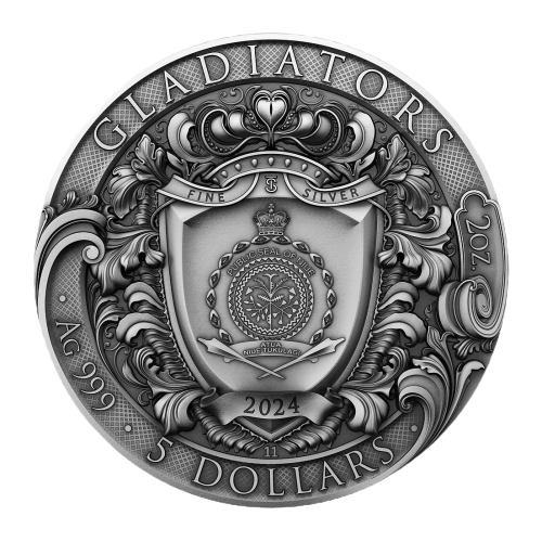 Niue 2024 5$ GLADIATORS 2 Oz silver coin