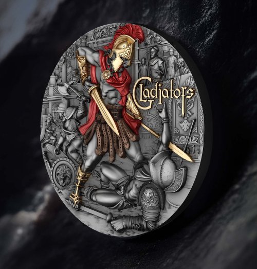 Niue 2024 5$ GLADIATORS 2 Oz silver coin