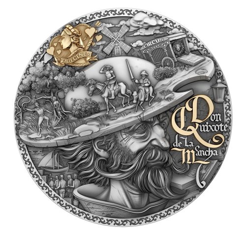 Niue 2024 5$ DON QUIXOTE DE LA MANCHA 2 Oz silver coin