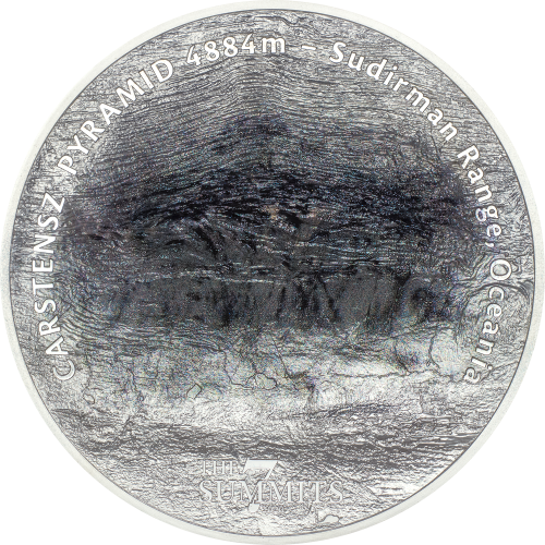 Cook Islands 2020 25$ CARSTENSZ PYRAMID 7 Summits 5 Oz silver coin