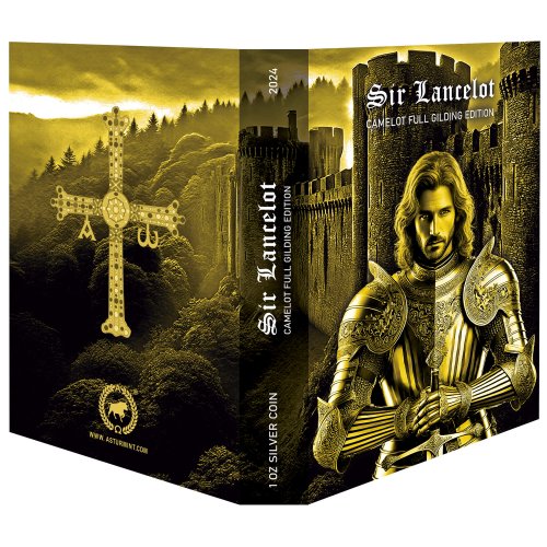 Niue 2024 2 $ SIR LANCELOT Camelot Gilded 1 Oz silver coin
