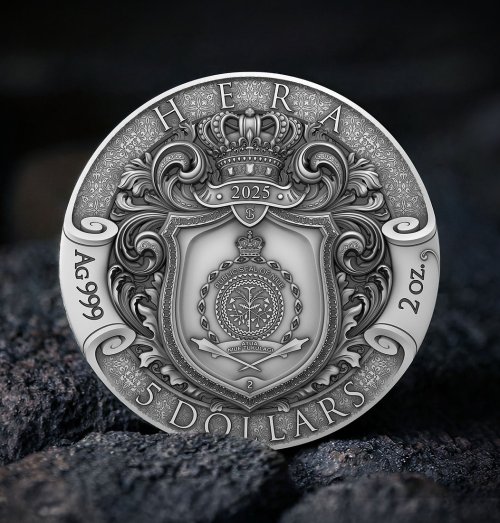 Niue 2025 5 $ HERA Divine Beauty 2 Oz silver coin